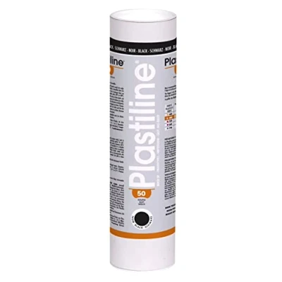 Image of Plastiline 1950T Tube of Modeling Dough, High Precision Modeling, Sculpting, Molding Hardness 50 (soft) 1 kg Color Black. Made in France