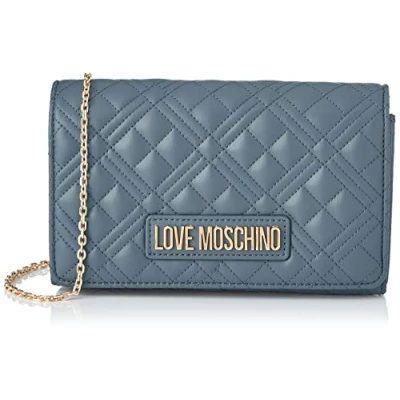 Image of Love Moschino Women&#039;s Jc4000pp1fla0 Shoulder Bag, Blue Denim, 19x26x9