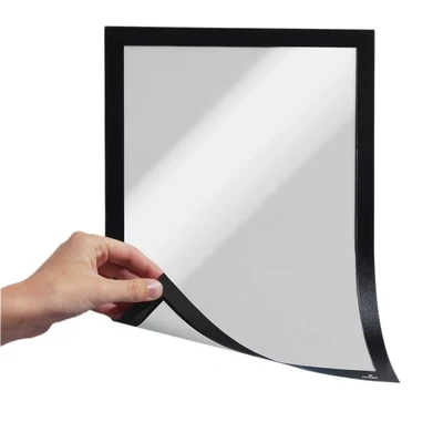 Image of Durable DURAFRAME Magnetic Frame A4 Format In Black Pack of 5 Frames Document for Professional Internal Signage