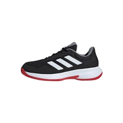 Image of adidas Court Spec 2 Tennis Shoes, Core Black/Cloud White/Scarlet, 6 UK