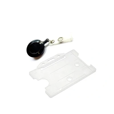 Image of ID Card It Clear Holder and Black Mini YoYo Retractable Reel 10