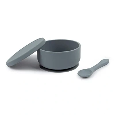Image of Tiny Dining Baby Silicone Suction Bowl &amp; Spoon Set Tradewinds