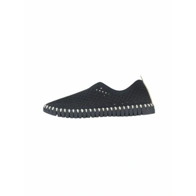Image of Ilse Jacobsen Tulip 3977 Synthetic Textile Women&#039;s Dark Indigo Loafers Shoes