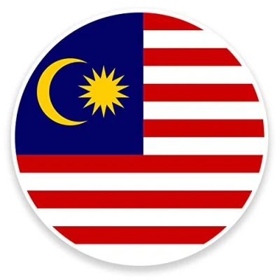 Image of 2 x 10cm Malaysia Flag Vinyl Sticker Decal Laptop Travel Luggage Car #9146 (10cm Wide High)