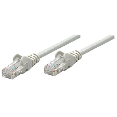 Image of Intellinet Network Patch Cable, Cat6A, 20m, Grey, Copper, S/FTP, LSOH / LSZH, PVC, RJ45, Gold Plated Contacts, Snagless, Booted, Polybag