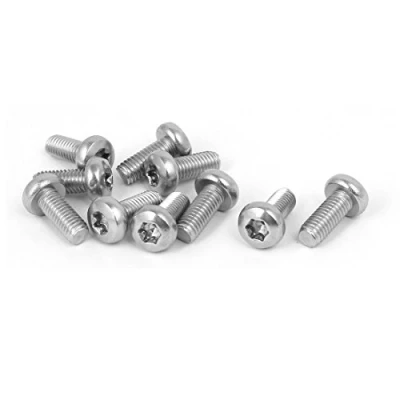 Image of Sourcingmap M5 x 12mm 316 Stainless Steel Round Torx Head Machine Screw Silver Tone 10pcs