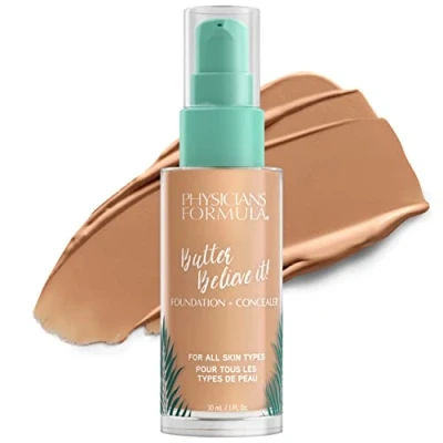 Image of Physician&#039;s Formula, Inc., Murumuru Butter Believe It! Foundation + Concealer, Creamy and Concealer for a Radiant Glow, with Murumuru, Cupuaçu, Tucuma Butter, Medium