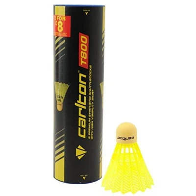 Image of Carlton Unisex T800 Shuttlecocks 6 pack Yellow Speed 78
