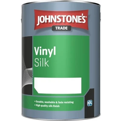 Image of 5LTR JOHNSTONES TRADE VINYL SILK EMULSION BRILLIANT WHITE