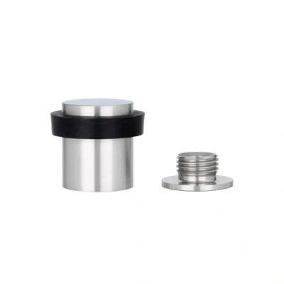 Image of EVI Herrajes Door Stop Threaded Base Natural Silicone Rubber Stainless Steel Includes Screw + Mounting Plug Mod. I 181