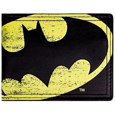 Image of The Dark Knight Batman Bat Signal Search Light Wallet Bi Fold Coin Pocket &amp; Card Holder, Black