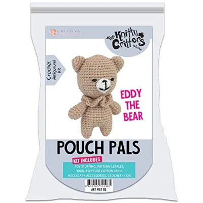 Image of Knitty Critters The Pouch Pals Eddy Bear
