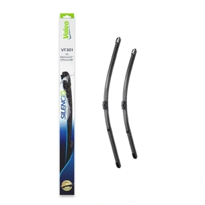 Image of VM301x2 Wiper BLADE VALEO SILENCIO X.TRM, FLAT SET 574302 530, 530mm Front Beam with spoiler for left hand drive vehicles Pin Fixing
