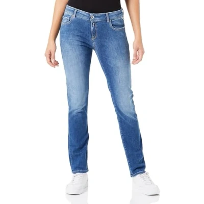 Image of REPLAY Women&#039;s WA429 Faaby Power Stretch Modal Jeans, Medium Blue 009, 32W / 28L