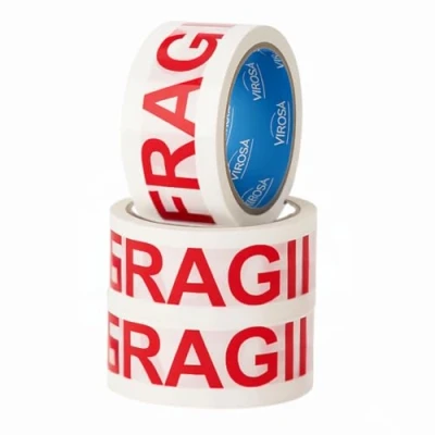 Image of VIROSA EXTRA VALUE Packing Tapes 48mm x 66m Ideal as Fragile Tape Roll, Tape, Packaging Heavy Duty for Moving House, Box (3 rolls, Fragile)