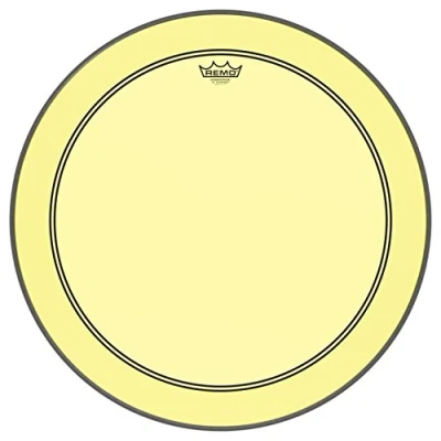 Image of Remo Powerstroke P3 Colortone Yellow Bass Drumhead, 24&quot;