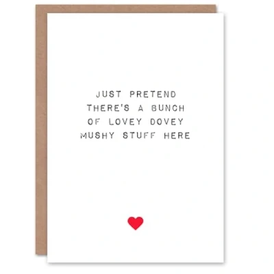 Image of Artery8 Valentines Day Greeting Card Fun Funny Humour Pretend Mushy Lovey Dovey For Her Wife Partner Custom Personalised