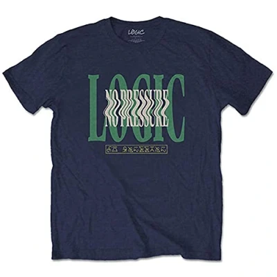 Image of Rock Off Logic &#039;Wavy&#039; (Navy Blue) T Shirt (Large)