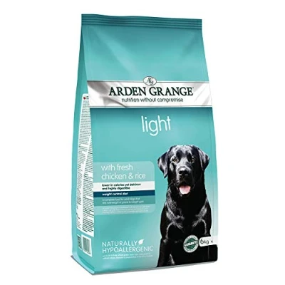 Image of Arden Grange Adult Dry Dog Food Light with Fresh Chicken and Rice, 6 kg