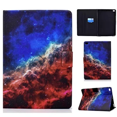 Image of Case for iPad 9.7 inch 2017/2018 Cover, 6th/5th Generation PU Leather Folding Flip Wallet Shell with Auto Wake/Sleep Card Holder also fits Air 2/ 1, Starry sky