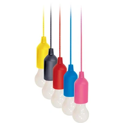 Image of Battery Operated LED Pull Light Bulb, Pack of 5