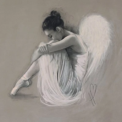 Image of The Art Group Hazel Bowman (Angel Wings IV) Canvas Print 85 x 85cm, Wood, Multicolour, 1.3 cm