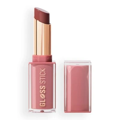 Image of Revolution Pout Lip Gloss, Pigmented High Shine Formula with Hyaluronic Acid &amp; Vitamin E, Vegan Cruelty Free, 3g, Creme Brulee Mauve