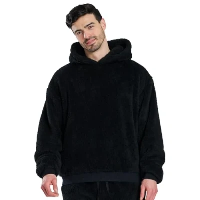 Image of Undercover Mens Sherpa Hoodie 984026 Black Large