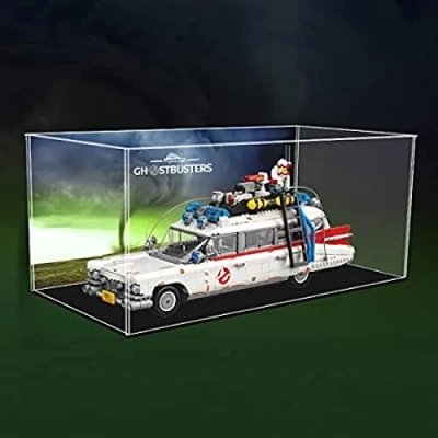 Image of Tirff Acrylic Dustproof Display Case Compatible with Lego 10274 Ghostbusters ECTO 1 Car, Showcase, for (Without Model Kit)
