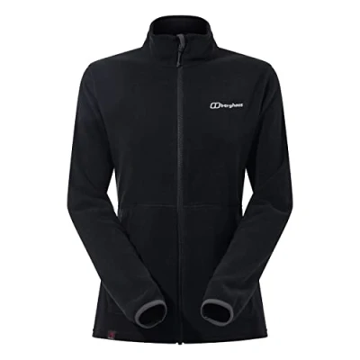 Image of Berghaus Women&#039;s Prism 2.0 Micro Interactive Full Zip Fleece Jacket, Added Warmth, Flattering Style, Durable, Black, 8