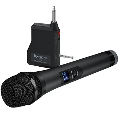 Image of FIFINE Wireless Microphone, Handheld Dynamic Microphone mic System for Karaoke Nights and House Parties to Have Fun Over the Mixer,PA System,Speakers K025