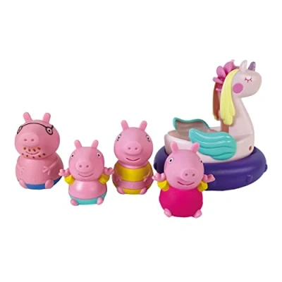 Image of TOMY Toomies Daddy Pig, Mummy Peppa, George Bath Squirters &amp; Peppa&#039;s Unicorn, Baby Toys, Kids Toys for Water Play, Fun Accessories Babies Toddlers, Suitable 18 Months +