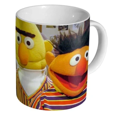 Image of Green Listing LTD Bert and Ernie Muppet Show Sesame Street Ceramic 11oz Tea Coffee Mug/Cup