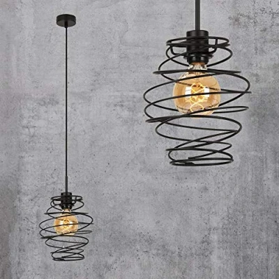 Image of Briloner Pendant light Black Steel 4870, 1 bulb