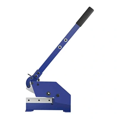 Image of MSW Hand Lever Shear Metal Guillotine Manual Plastic Cutter Plate Precise Cutting Tool Metalworking Thickness 6mm HS8 (T10 Steel Blades, Casing, Width 180mm)