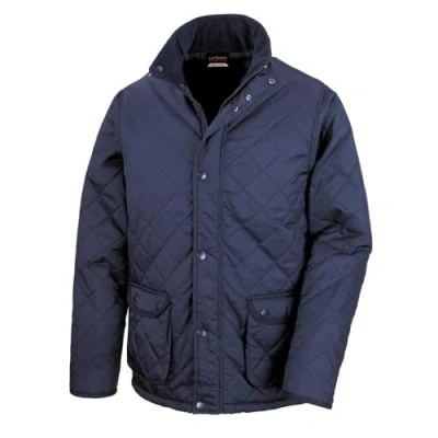 Image of Result Men&#039;s Cheltenham Urban Jacket Blouson Plain Turtleneck Long Sleeve Jacket, Blue, X Large