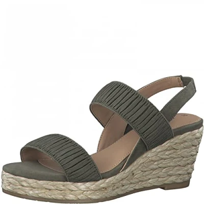 Image of s.Oliver Women&#039;s 5 28300 28 Wedge Sandal, Pistachio, 3 UK