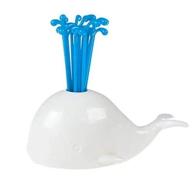 Image of Whale Food Fruit Fork Cake Forks Dessert Forks,Mini Cartoon Toothpick Bento Lunch for Sandwich, Appetizer, Cocktail Picks Party Supplies