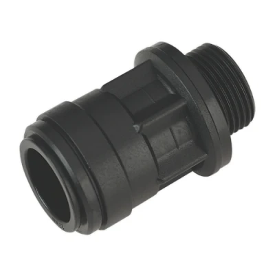 Image of Sealey Straight Adaptor 22mm 3/4&quot;BSP Pack of 2 (John Guest Speedfit® PM012216E)