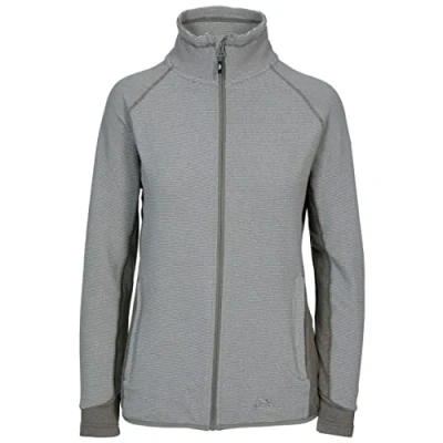 Image of Trespass Women Detour Warm Fleece Jacket 220gsm for Ladies/ Women/ Adults Walking/ Hiking/ Trekking/ Camping/ Outdoor/ Snowsports/ Skiing/ Snowboarding Moss Stripe, XS