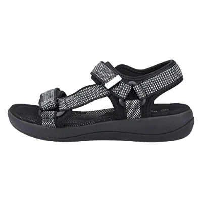 Image of Hush Puppies Women&#039;s SARA Fisherman Sandal, Black, 6 UK