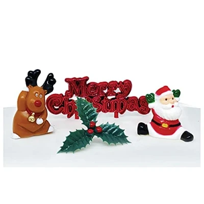 Image of Anniversary House Cheerful Christmas Scene Cake Decorating Kit