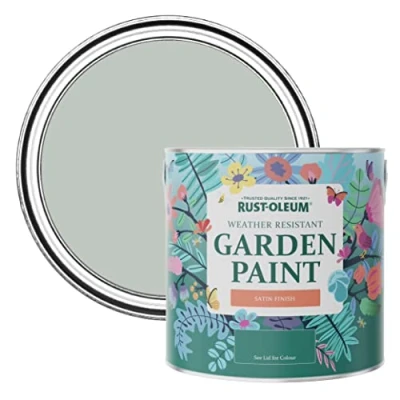 Image of Rust Oleum Green Mould Resistant Garden Paint In Satin Finish Chalk 2.5L