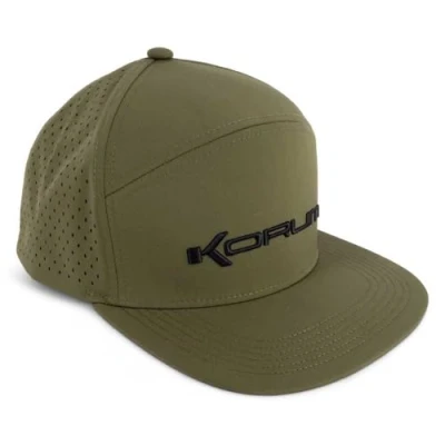 Image of Korum Performance Olive Cap, Wide, Deep Bill, Fishing Hat, Code K0350122.