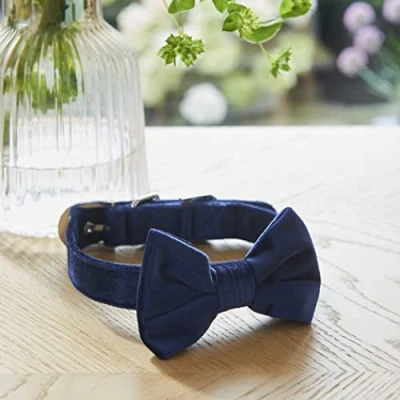 Image of Sweet William Designs Velvet Bow Tie Navy