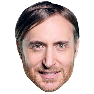 Image of FoxyPrinting DAVID GUETTA JB Music Star Fancy Dress Cardboard Celebrity Party Face Mask