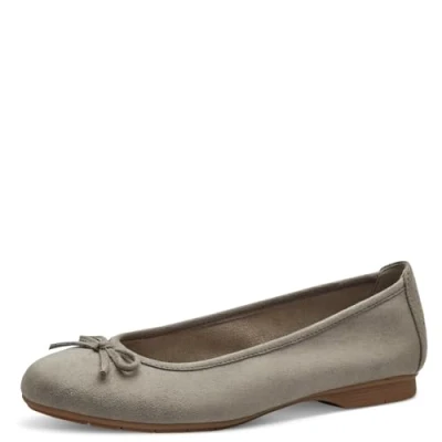 Image of Jana Women&#039;s Softline 8 22164 41 Multi Width Comfortable Classic Everyday Shoes Business Festive Ballet Flat, Stone, 4.UK