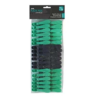 Image of JVL 19 202 Extra Strong Clothes Pegs, 36 Pieces