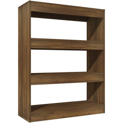 Image of vidaXL Book Cabinet/Room Divider Brown Oak 80x30x103 cm Engineered wood