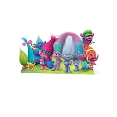 Image of STARL Cut OUTS Trolls True Colours Group Out, Multi Colour,81 x 149 81 cm